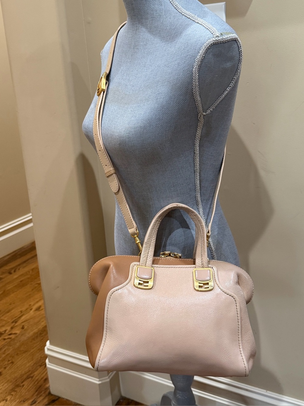 Fendi Chameleon Neutral Leather Handbag